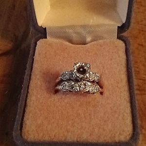 14kt gold princess cut diamond ring size 7